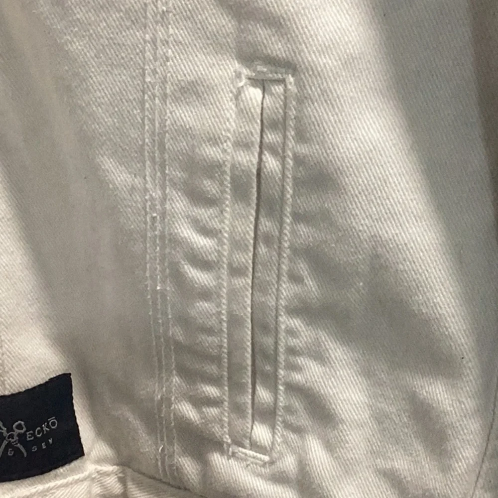 New  Wot MarcEcko Cut & Sew  Denim Hoodie White And Gray Jacket . - Picture 7 of 10